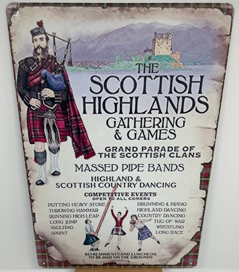 Scottish Highland Gathering & Games Metal Sign