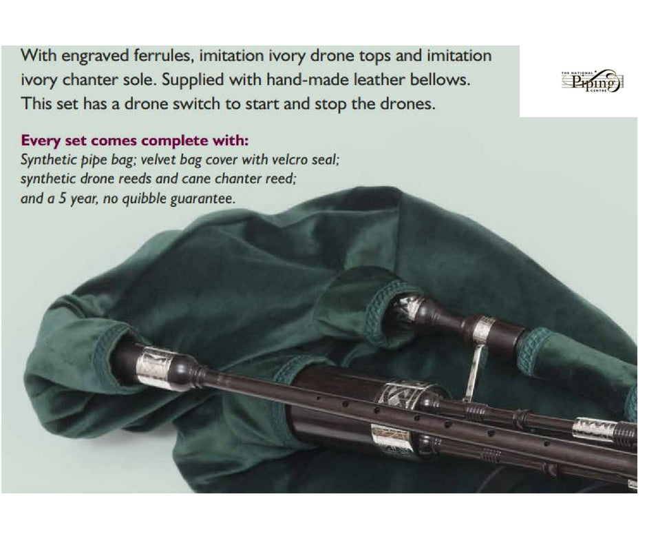 TC NIEUW Highland Bagpipe Rozenhout Zilver Ferrules/Schotse TC NIEUW Highland Bagpipe Rozenhout Zilver Ferrules/Schotse