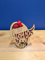 Highland Coo Christmas Hanger