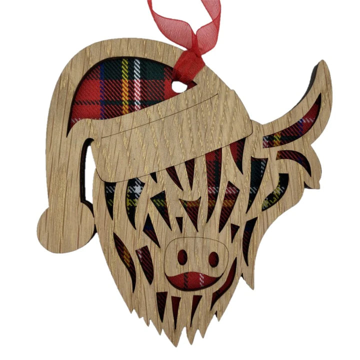 Highland Coo Christmas Hanger