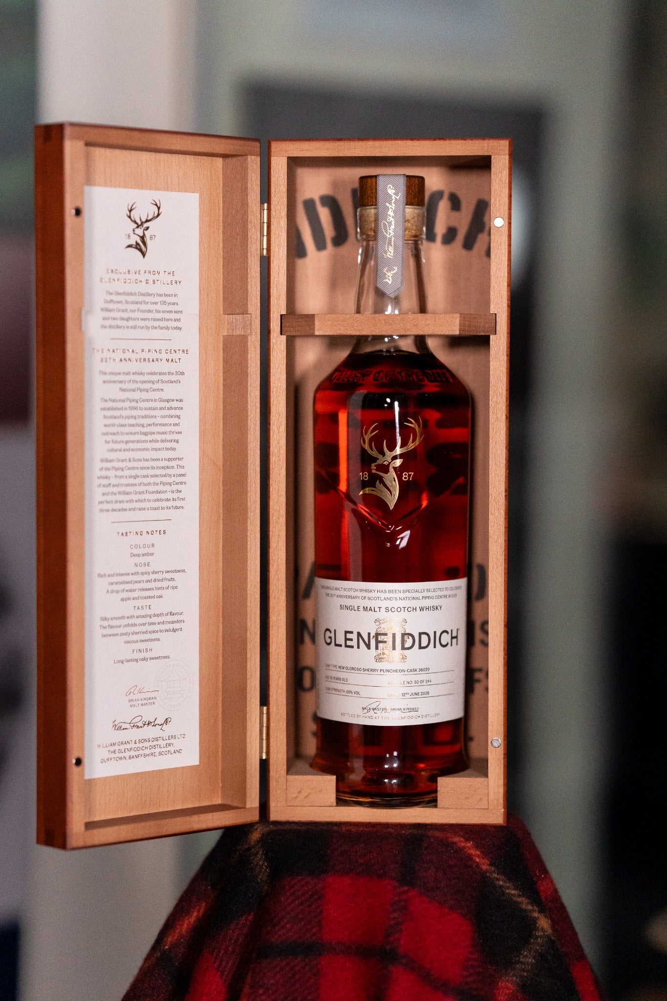 Glenfiddich 15 Year Old Single Cask – National Piping Centre 30th Anniversary