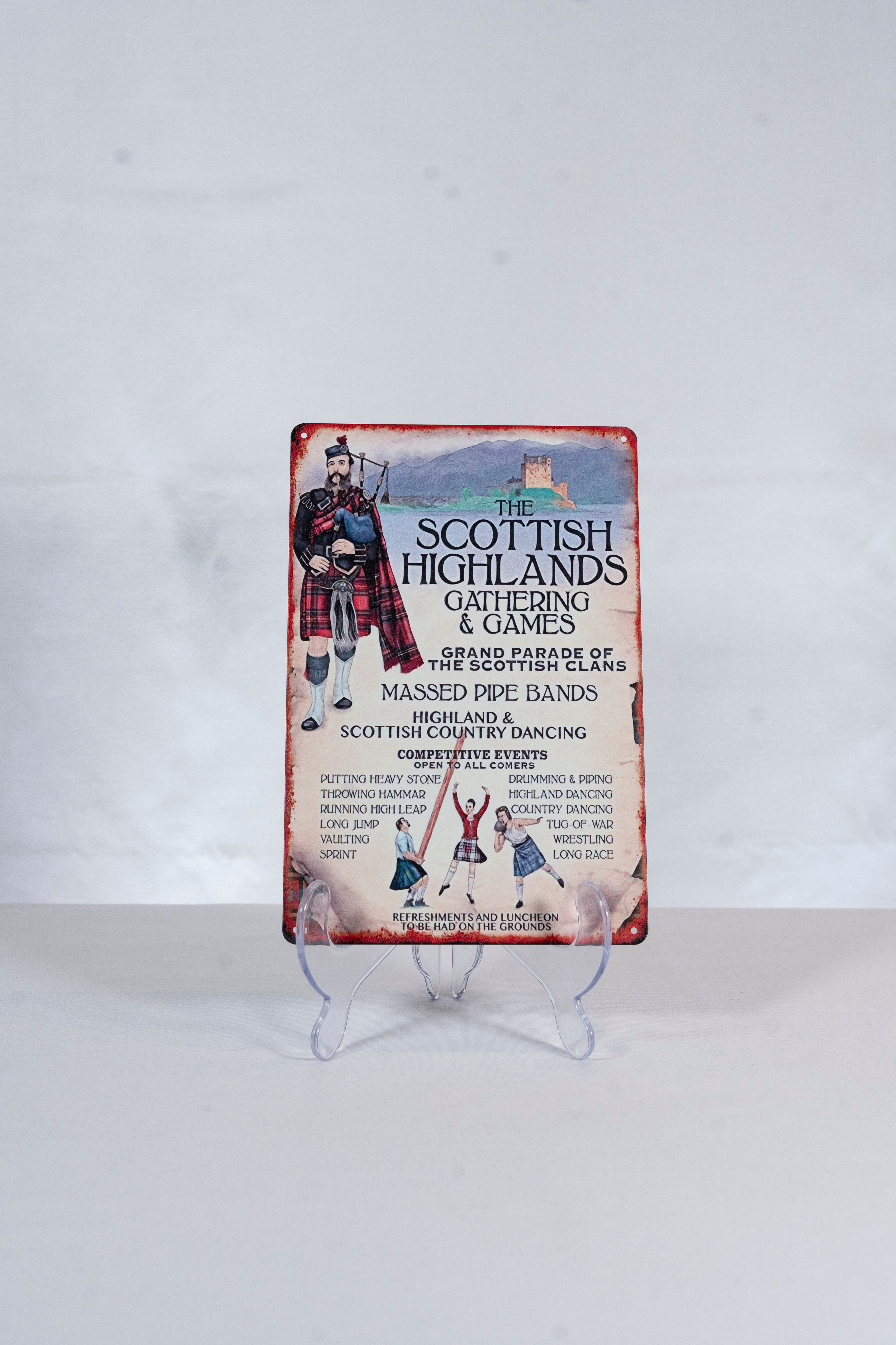 Scottish Highland Gathering & Games Metal Sign