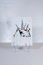 Splash effect Coloured Bagpipe Print