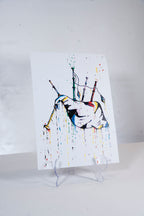 Splash effect Coloured Bagpipe Print