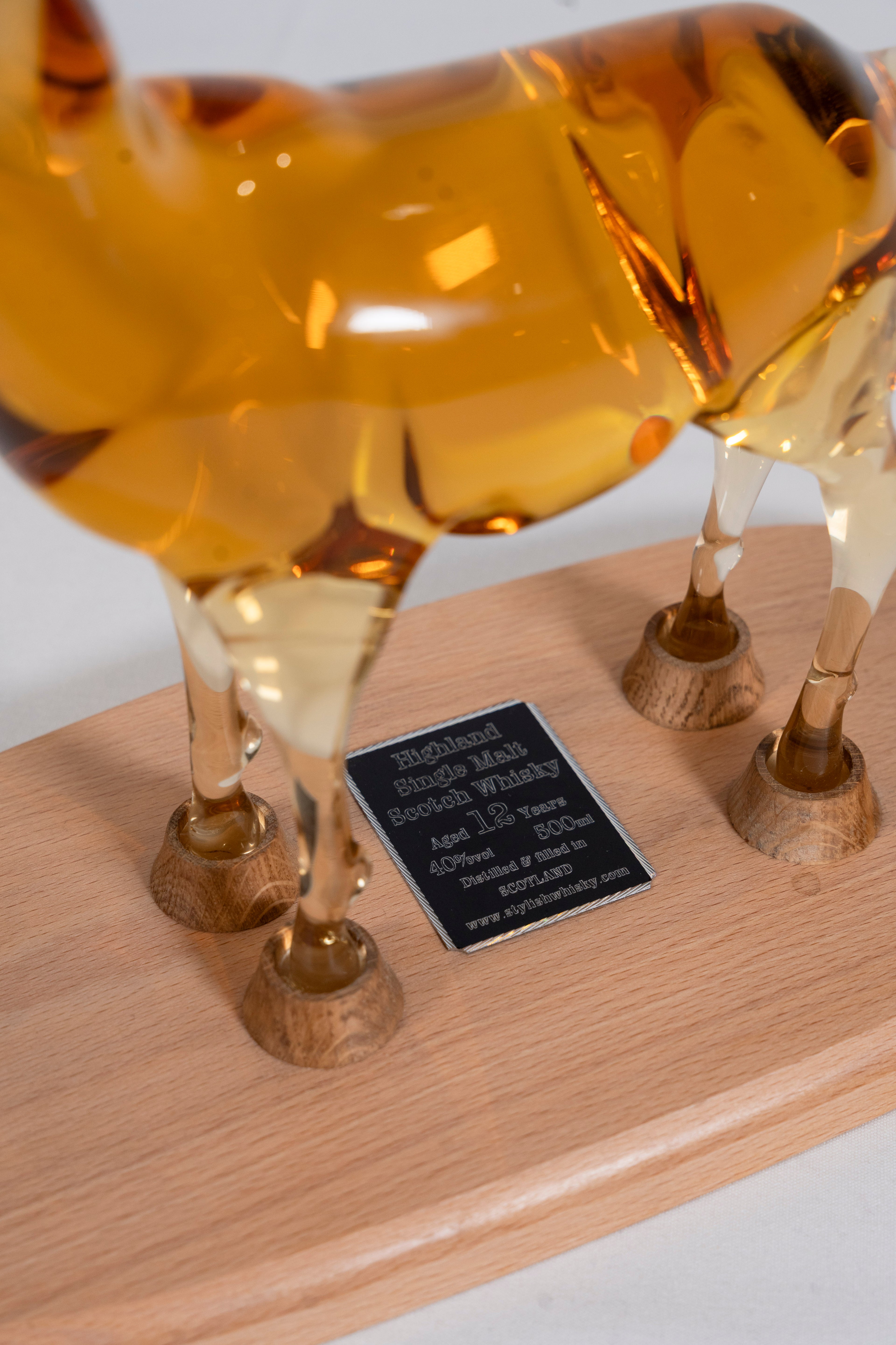 Scottish Stag Glass Whisky Decanter 500ml