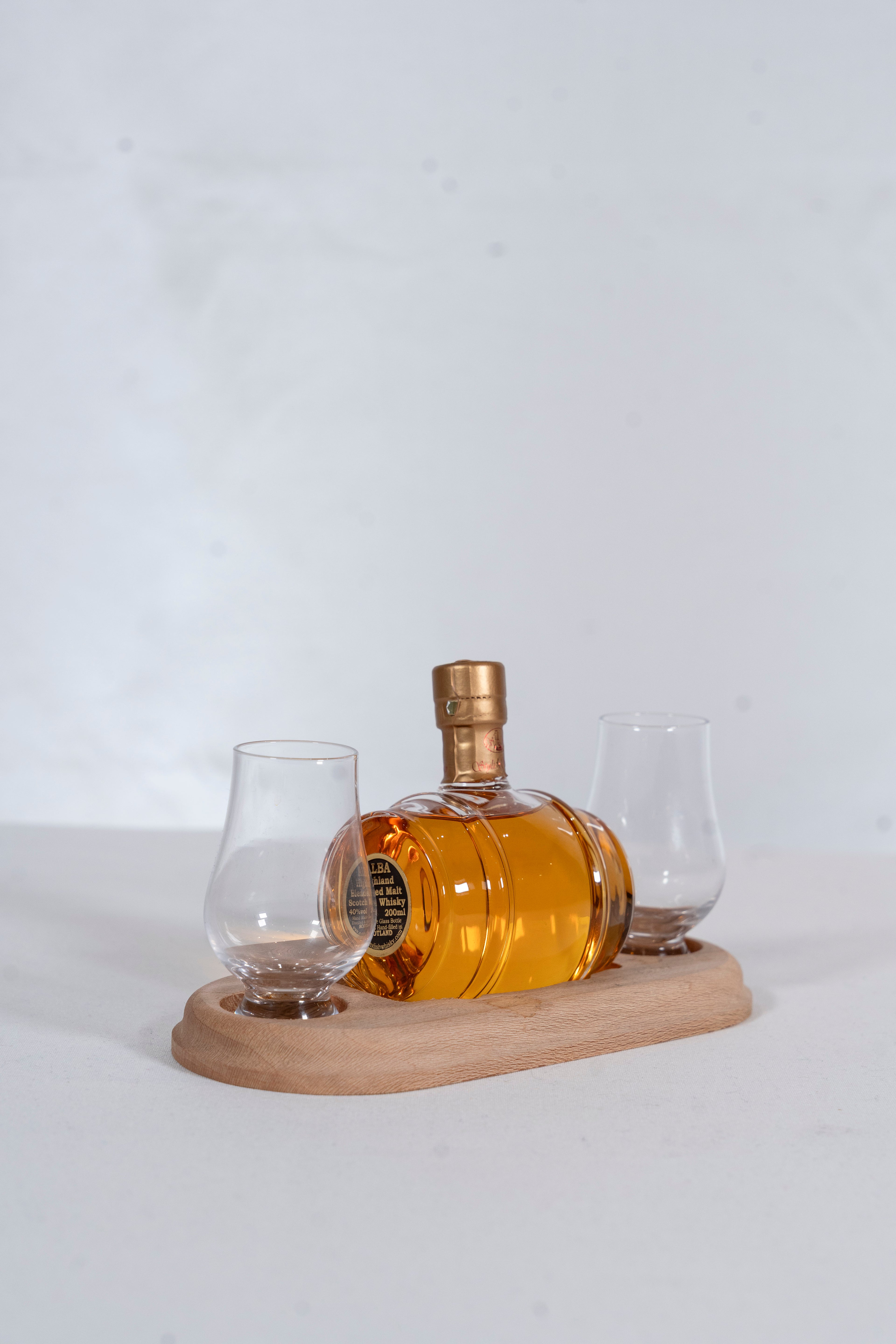 Mini Whisky Barrel Refillable Decanter & Whisky Glasses 200m