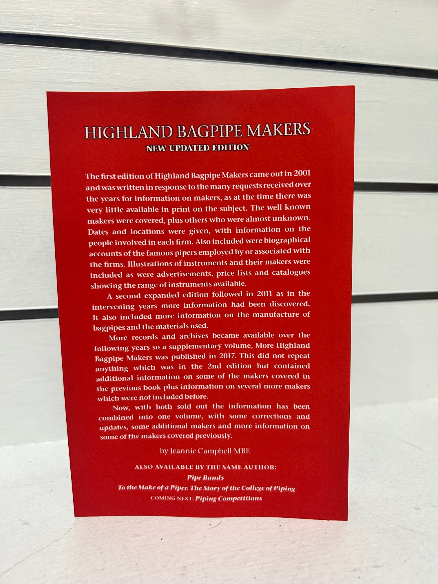 Highland Bagpipe Makers - New updated Edition