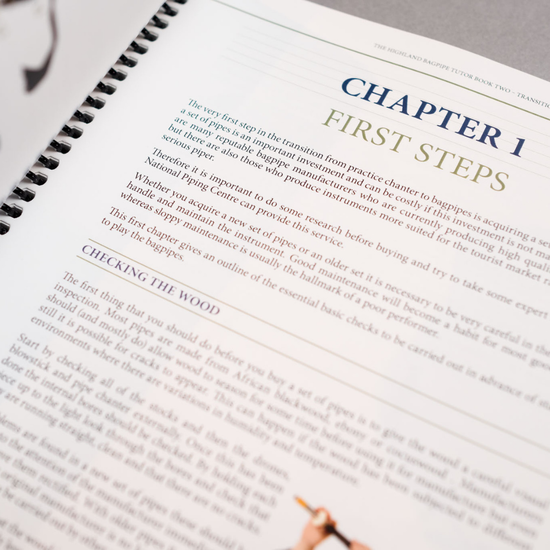 Highland Bagpipe Tutor Book 2 (Transition to Bagpipes)