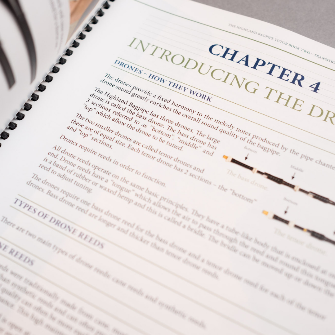 Highland Bagpipe Tutor Book 2 (Transition to Bagpipes)
